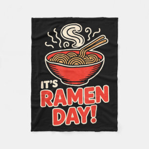 Es ist Ramen-Tag Asiatisches Essen Nudeln Suppe Sc Fleecedecke