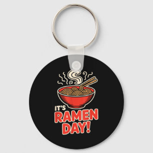 Es ist Ramen-Tag Asiatisches Essen Nudeln Suppen-S Schlüsselanhänger