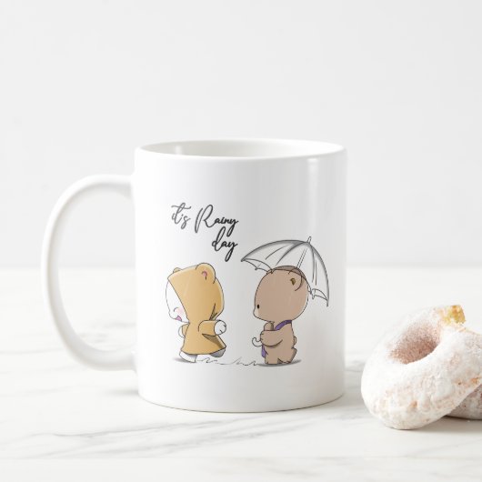 Es ist regnerisch | 11# Klassische Tasse (Mit Donut)