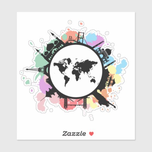 Es ist Reisezeit Aufkleber (Blatt)