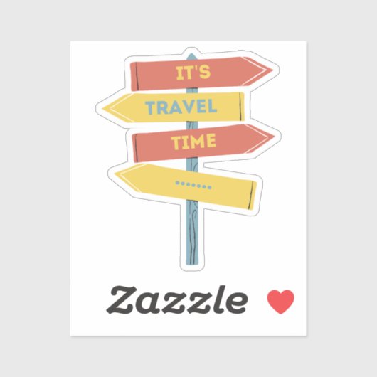Es ist Reisezeit Aufkleber (Blatt)