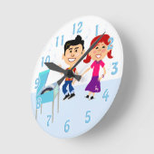 Es ist Rekordzeit für das Party! Runde Wanduhr (Winkel)