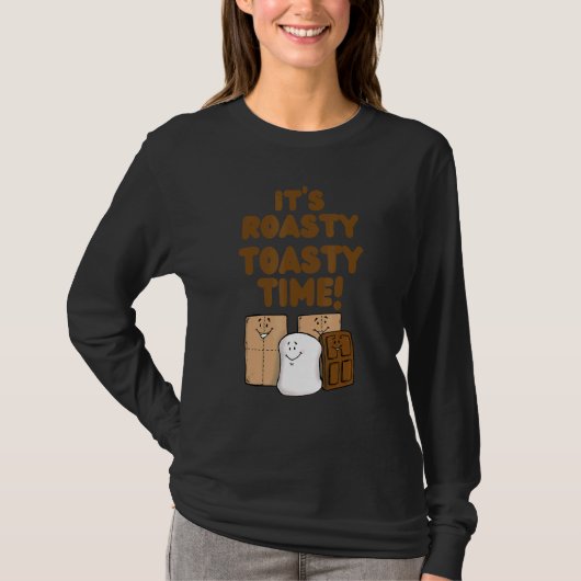 Es ist Roasty Toasty Time Niedlich Smores Camping T-Shirt (Vorderseite)