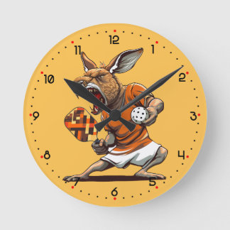Es ist Roo-Zeit Pickleball Runde Wanduhr
