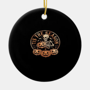 Es ist Saison Schneemobil Rot Kariert Keramik Ornament