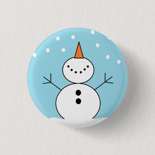 "Es ist schneiender" Schneemann-Knopf Button (Vorderseite)