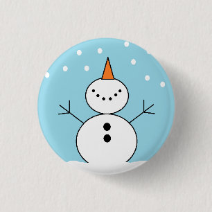 "Es ist schneiender" Schneemann-Knopf Button