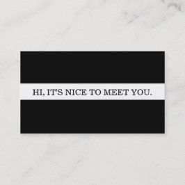 Es ist schön, dich kennenzulernen. telefonnummerkarte