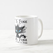 es ist schön im feinen alles ist fein komisch schw kaffeetasse (VorderseiteRechts)