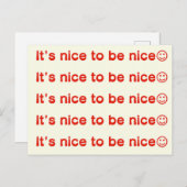 Es ist schön, nett zu sein ☺ postkarte (Vorne/Hinten)