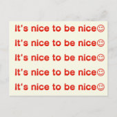 Es ist schön, nett zu sein ☺ postkarte (Vorderseite)