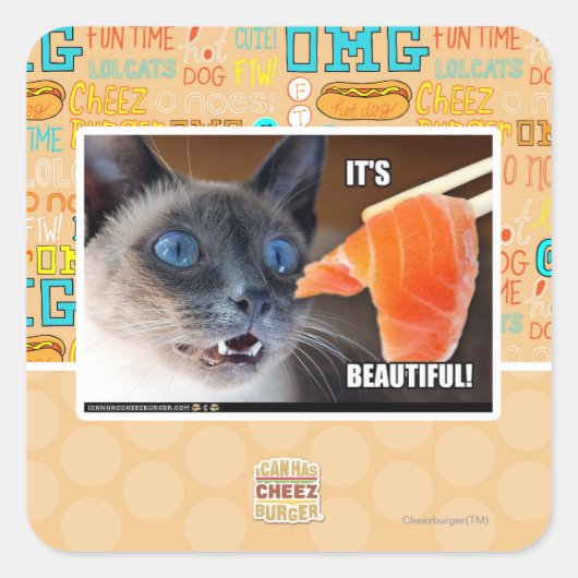 Es ist schön! quadratischer aufkleber (Vorderseite)