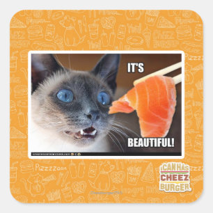 Es ist schön! quadratischer aufkleber