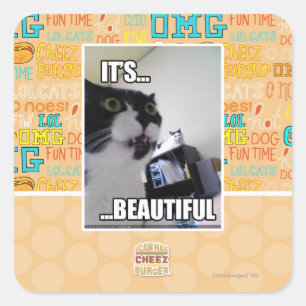 Es ist schön quadratischer aufkleber