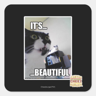 Es ist schön quadratischer aufkleber