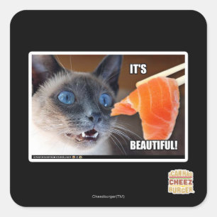 Es ist schön! quadratischer aufkleber