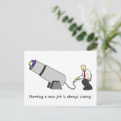 Es ist schüchtern, einen neuen Job-Circus Cannon z Postkarte (Stehend Vorderseite)