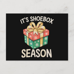 Es ist Schuhkartonsaison Christmas Child Weihnacht Feiertagspostkarte