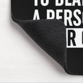 Es ist schwer, jemanden zu schlagen, der nie aufgi mousepad (Ecke)