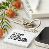 Es ist schwer, jemanden zu schlagen, der nie aufgi schlüsselanhänger (Vorderseite rechts)