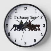 Es ist Scrum-Zeit Wanduhr (Vorderseite)