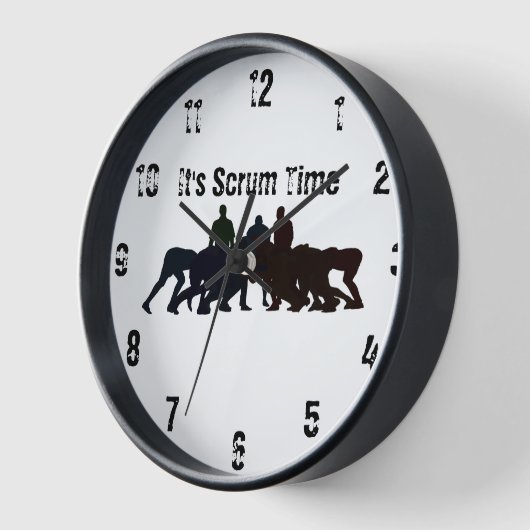 Es ist Scrum-Zeit Wanduhr (Winkel)
