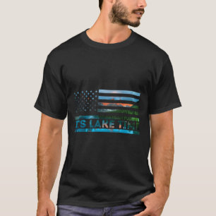Es ist See Zeit Sonnenuntergang Amerikanische Flag T-Shirt
