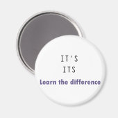 Es ist sein Grammatik Magnet (Vorderseite/Rückseite)