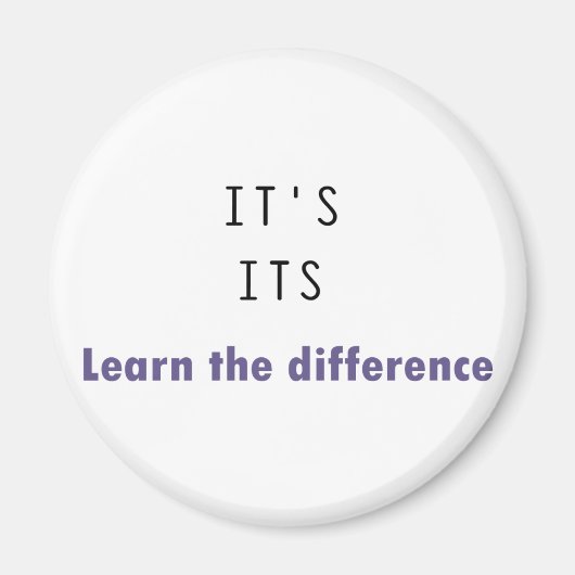 Es ist sein Grammatik Magnet (Vorne)