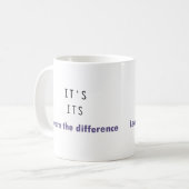 Es ist seine Grammatik Kaffeetasse (Vorderseite Links)