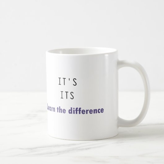 Es ist seine Grammatik Kaffeetasse (Rechts)
