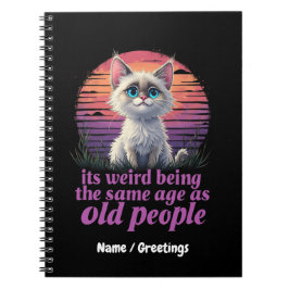 Es ist seltsam, das gleiche Alter wie alte Mensche Notizblock