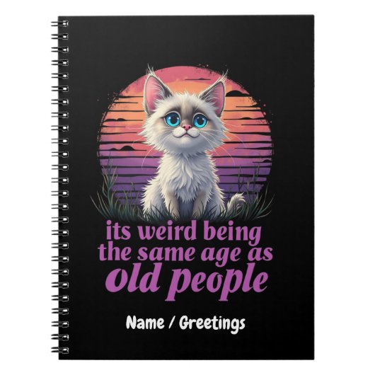 Es ist seltsam, das gleiche Alter wie alte Mensche Notizblock (Vorderseite)