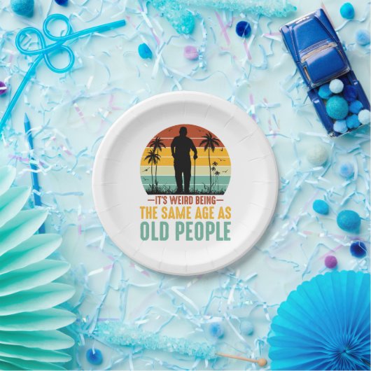 Es ist seltsam, das gleiche Alter wie alte Mensche Pappteller (Party)