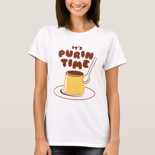 Es ist Shirt Purin Zeit-(Brown) (Vorderseite)