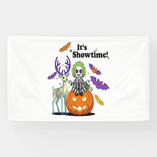 Es ist Showtime Funny Halloween Banner (Horizontal)