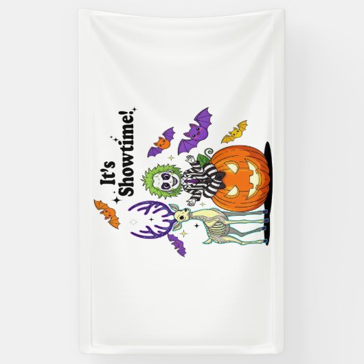 Es ist Showtime Funny Halloween Banner (Vertikal)