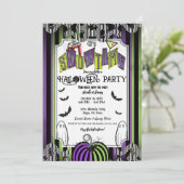 Es ist Showtime Halloween Filmkostüm Party Einladung (Stehend Vorderseite)