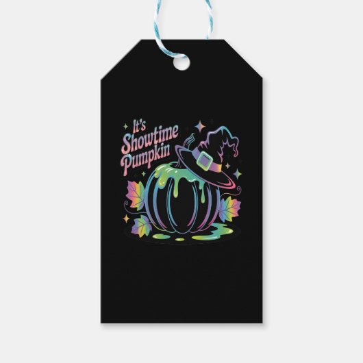 Es ist Showtime Pumpkin Hat Pumpkin Geschenkanhänger (Vorderseite)
