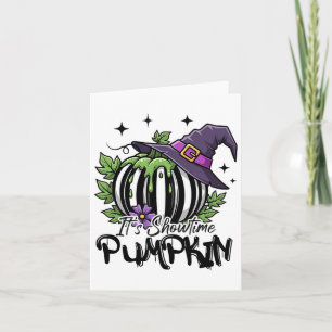 Es ist Showtime Pumpkin Hexe Halloween Spooky Seas Karte