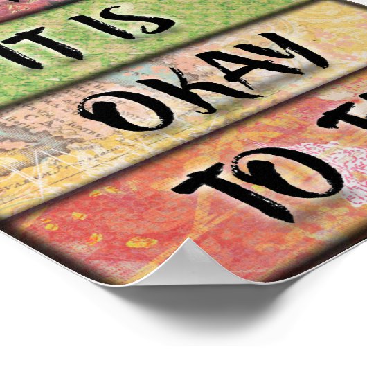 Es ist sicher zu probieren - Motivierend Inspirier Poster (Ecke)