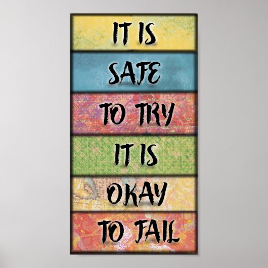 Es ist sicher zu probieren - Motivierend Inspirier Poster (Vorne)