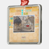 Es ist SIE! Silbernes Ornament (Links)