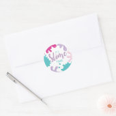 Es ist Slime Time Birthday Pink Sticker. Runder Aufkleber (Umschlag)