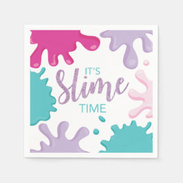 Es ist Slime Time Slime Geburtstagsparty Napkins Serviette