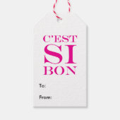 Es ist so gut - C'est Si Bon Französisch Geschenkanhänger (Vorderseite)