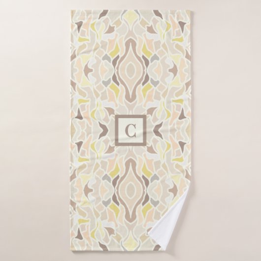 Es ist so ivory geometrisches Abstraktes Muster Badehandtuch (Badehandtuch)