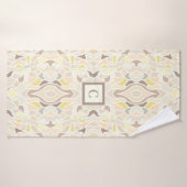 Es ist so ivory geometrisches Abstraktes Muster Badehandtuch (Badehandtuch)