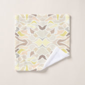 Es ist so ivory geometrisches Abstraktes Muster Badhandtuch Set (Waschlappen)