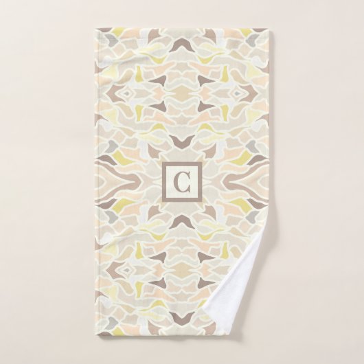 Es ist so ivory geometrisches Abstraktes Muster Handtuch (Handtuch)